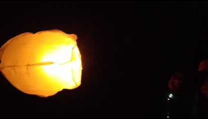 Flying Hot ballon on the occaision of diwali. see how?