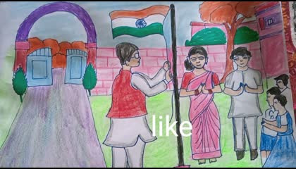 Republic day school drawing/step by step republic day drawing.