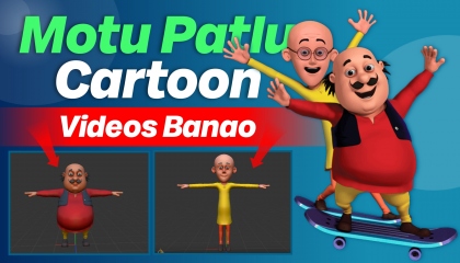 mobile se motu patlu cartoon banao cartoon videos kaise banaye | AtoPlay