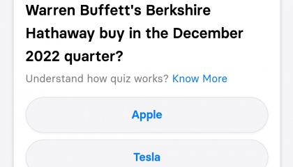 Which stocks did famous investor Warren Buffett's Berkshir Dec 2022 quarter?