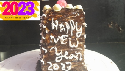 new year special cake recipe 2023  / eggless cake  / decorations for new year