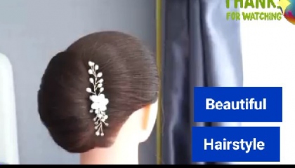 Beautiful Bun Hairstyle/ Office Party Hairstyle