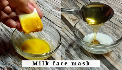 2 Easy Milk Face Masks for clear glowing skin