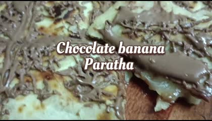 Banana chocolate Paratha 😋