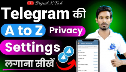 Telegram All Privacy Settings Kaise Kare 2023   Privacy Settings  Brijeshktech