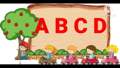 A B C D alphabet song  A for apple b for ball