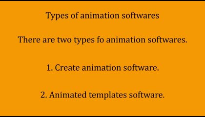 Types of animation softwares?