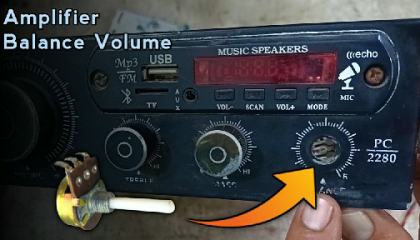 Amplifier Balance Volume | Balance volume connection | Balance volume