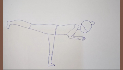 🥺🥺 How to draw Yoga pose-Hasta Garudasana in Virabhadrasana 3  Drawing