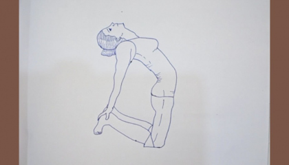 🤑🥰How to draw Yoga pose Ustrasana  Drawing