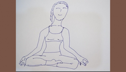 🥰☺️How to draw Yoga pose Agnistambhasana  Drawing