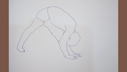 😊😊How to draw Yoga pose-Parshwa Ardha Uttanasna Drawing
