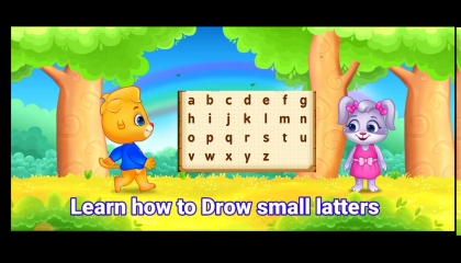 kids learning videos drow small letters a To z