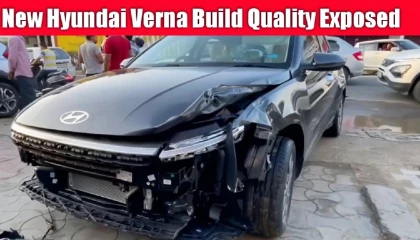New Hyundai Verna Build Quality Exposed 🤬!! New Hyundai Verna 2023 Accident