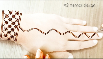 simple mehndi design for hand