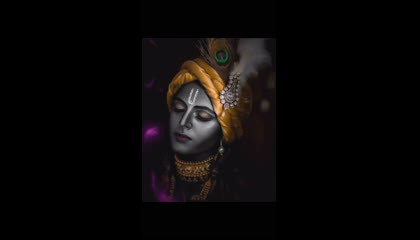 lord Krishna realxing flute music