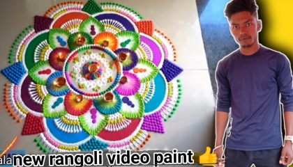 new rangoli design rangoli color 👍