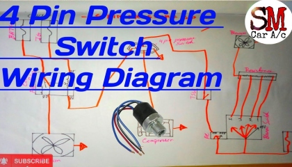4 Pin Pressure switch Wiring Diagram  4 पिन प्रेशर स्विच वायरिंग सर्किट