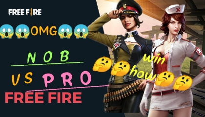 😱OMG😱FREE FIRE NOB VS PRO 🤔🤔win how🤔🤔 #freefirepro
