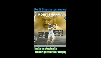 Head to head in test in indiaRohit Sharma at home in test