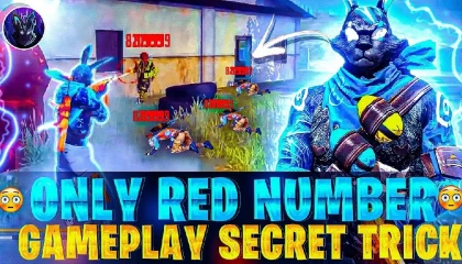 FREE FIRE ONLY RED NUMBER WITH DESERT EAGLE GUN BY D.S GAMING