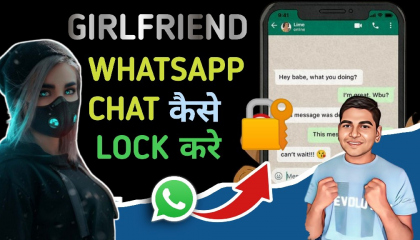 Girlfriend Ki Whatsapp Chat Kaise Lock Kare  Set up fingerprint to lock thi
