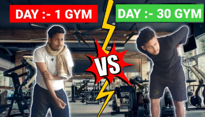 Day 1 vs Day 30 in gym A funny video
