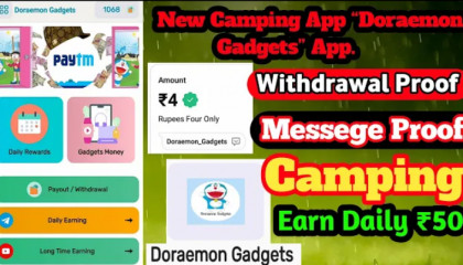 New Camping App “Doraemon Gadgets” App.🤑 freepaytmcash camping doraemongadge
