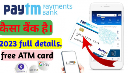 Paytm payment bank  saving account. Paytm payment bank 2023 full details.