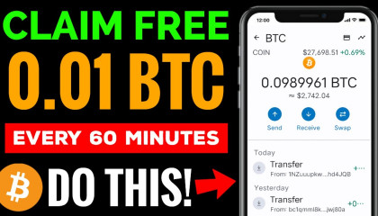 Free $200 Bitcoin Claim Every 60 Minutes (new free Bitcoin earning site