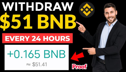 Withdraw $51 BNB COIN Every 24 Hours  with proof  Binance Mining Site