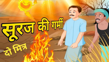 गर्मी मे सूरज की कहर  हिंदी कहानी 2d cartoon video Hindi