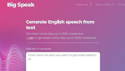 Generate English speech from text