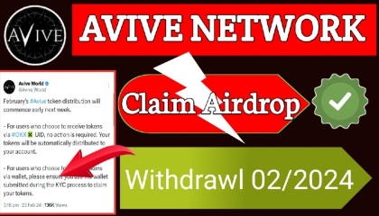 Avive Coin Withdrawal  Avive Airdrop Withdraw Claim Kaise Kare February Airdr